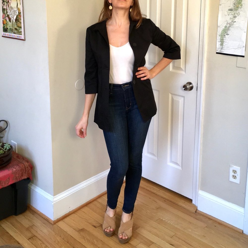 Le Lis Blanc 3/4-Length Sleeve Pea Coat/Blazer